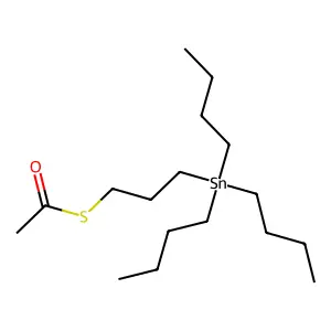 1-Propanethiol, 3-(tributylstannyl)-, acetate structure