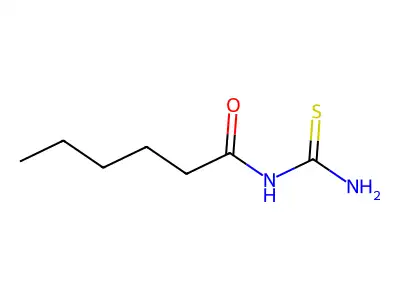 Urea, 1-hexanoyl-2-thio- structure