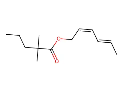 Hexa-2,4-dienyl 2,2-dimethylpentanoate structure