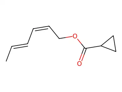 Hexa-2,4-dienyl cyclopropanecarboxylate structure