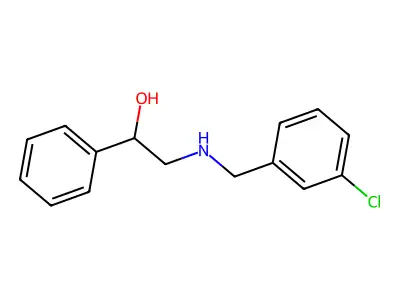 2-[(3-Chlorobenzyl)amino]-1-phenylethanol structure