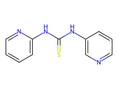 N-(2-pyridinyl)-N'-(3-pyridinyl)thiourea structure