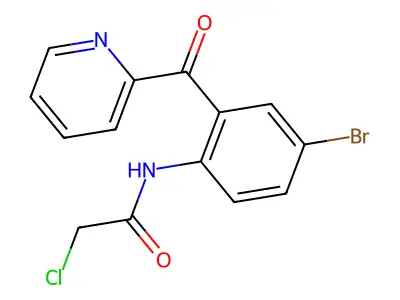 N-[4-bromo-2-(2-pyridylcarbonyl)phenyl]-2-chloroacetamide structure
