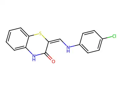 2-[(4-chloroanilino)methylidene]-4H-1,4-benzothiazin-3-one structure