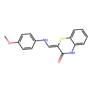 2-[(4-methoxyanilino)methylene]-2H-1,4-benzothiazin-3(4H)-one structure