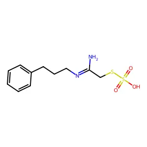 S-(2-Imino-2-((3-phenylpropyl)amino)ethyl) hydrogen thiosulfate structure