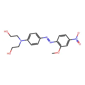 Ethanol, 2,2'-((4-((2-methoxy-4-nitrophenyl)azo)phenyl)imino)bis- structure