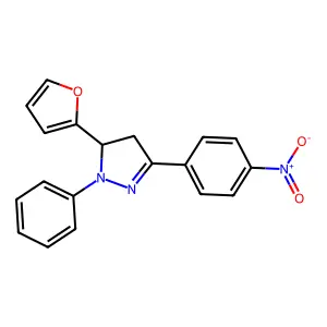5-(2-Furyl)-3-(4-nitrophenyl)-1-phenyl-4,5-dihydro-1H-pyrazole structure