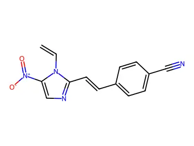 4-[2-(1-Ethenyl-5-nitroimidazol-2-yl)ethenyl]benzonitrile structure