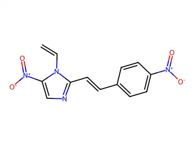 1-Ethenyl-5-nitro-2-[2-(4-nitrophenyl)ethenyl]imidazole structure