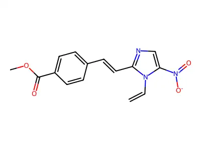 Methyl 4-[2-(1-ethenyl-5-nitroimidazol-2-yl)ethenyl]benzoate structure