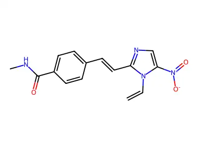 4-[2-(1-ethenyl-5-nitroimidazol-2-yl)ethenyl]-N-methylbenzamide structure