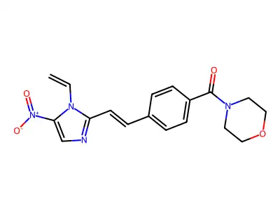 [4-[2-(1-Ethenyl-5-nitroimidazol-2-yl)ethenyl]phenyl]-morpholin-4-ylmethanone structure