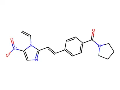 [4-[2-(1-Ethenyl-5-nitroimidazol-2-yl)ethenyl]phenyl]-pyrrolidin-1-ylmethanone structure