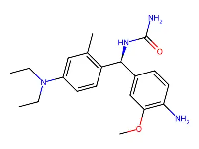 Urea, ((4-amino-3-methoxyphenyl)(4-(diethylamino)-2-methylphenyl)methyl)- structure