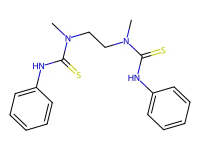 1-methyl-1-[2-[methyl(phenylcarbamothioyl)amino]ethyl]-3-phenylthiourea structure
