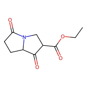 1H-Pyrrolizine-2-carboxylic acid, hexahydro-1,5-dioxo-, ethyl ester structure