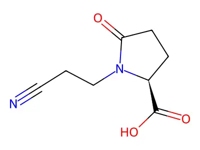 L-Proline, 1-(2-cyanoethyl)-5-oxo- structure