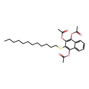 1,4-Bis(acetyloxy)-3-(dodecylsulfanyl)-2-naphthyl acetate structure