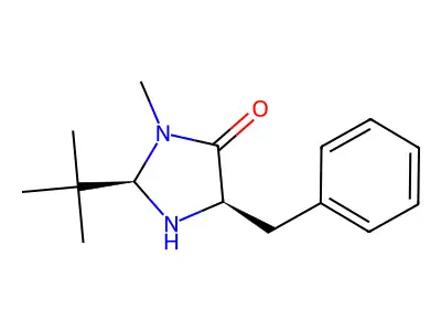 5-Benzyl-2-tert-butyl-3-methylimidazolidin-4-one structure