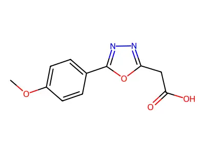 2-(5-(4-Methoxyphenyl)-1,3,4-oxadiazol-2-yl)acetic acid structure
