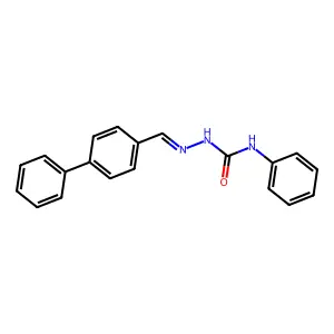 2-[([1,1'-Biphenyl]-4-yl)methylidene]-N-phenylhydrazine-1-carboximidic acid structure