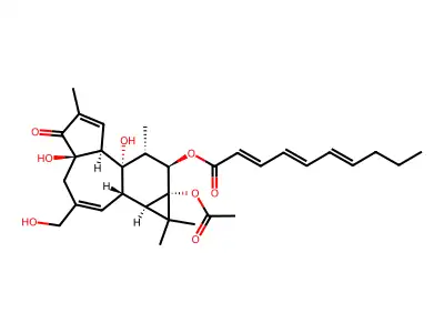 PHORBOL-13-ACETATE,12-O-N-DECA-2,4,6-TRIENOYL- B826416K077 structure