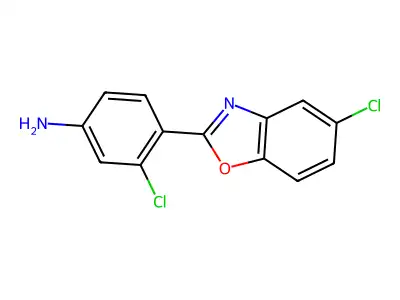 3-Chloro-4-(5-chloro-1,3-benzoxazol-2-yl)aniline structure
