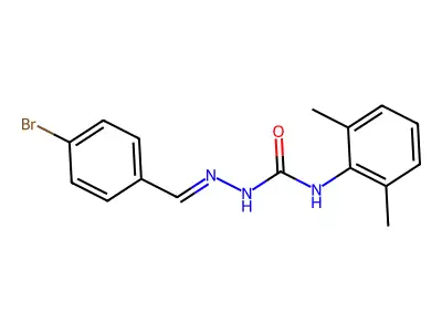 2-(4-Bromobenzylidene)-N-(2,6-dimethylphenyl)hydrazine-1-carboxamide structure