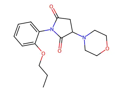 3-Morpholin-4-yl-1-(2-propoxyphenyl)pyrrolidine-2,5-dione structure