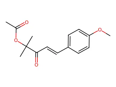 4-(4-Methoxyphenyl)-1,1-dimethyl-2-oxo-3-butenyl acetate structure