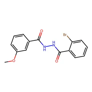 2-bromo-N'-(3-methoxybenzoyl)benzohydrazide structure
