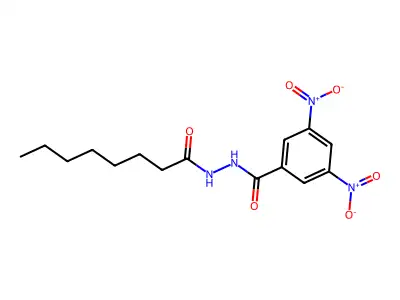 3,5-dinitro-N'-octanoylbenzohydrazide structure