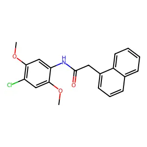 N-(4-chloro-2,5-dimethoxyphenyl)-2-naphthalen-1-ylacetamide structure