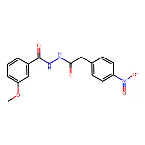 3-methoxy-N'-[(4-nitrophenyl)acetyl]benzohydrazide structure