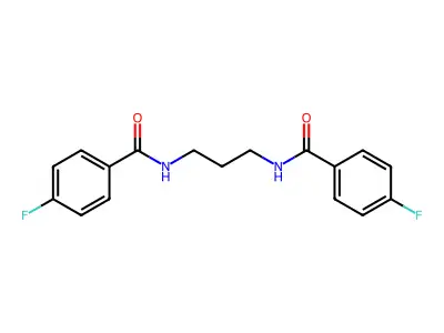 4-fluoro-N-[3-[(4-fluorobenzoyl)amino]propyl]benzamide structure