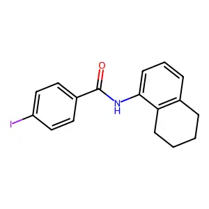 4-iodo-N-(5,6,7,8-tetrahydronaphthalen-1-yl)benzamide structure