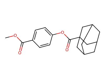 (4-Methoxycarbonylphenyl) adamantane-1-carboxylate structure