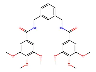 3,4,5-trimethoxy-N-[[3-[[(3,4,5-trimethoxybenzoyl)amino]methyl]phenyl]methyl]benzamide structure
