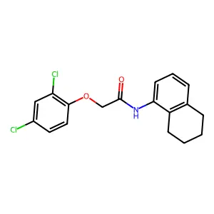 2-(2,4-dichlorophenoxy)-N-(5,6,7,8-tetrahydronaphthalen-1-yl)acetamide structure