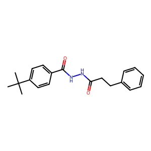 4-tert-butyl-N'-(3-phenylpropanoyl)benzohydrazide structure