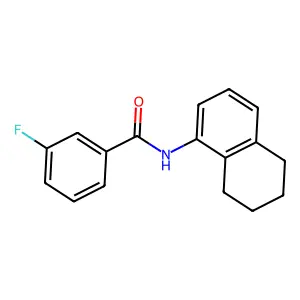 3-fluoro-N-(5,6,7,8-tetrahydronaphthalen-1-yl)benzamide structure