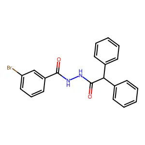 3-bromo-N'-(2,2-diphenylacetyl)benzohydrazide structure