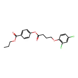 Propyl 4-{[4-(2,4-dichlorophenoxy)butanoyl]oxy}benzoate structure
