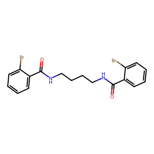 2-bromo-N-[4-[(2-bromobenzoyl)amino]butyl]benzamide structure