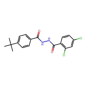 N'-(4-tert-butylbenzoyl)-2,4-dichlorobenzohydrazide structure