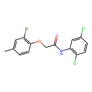2-(2-bromo-4-methylphenoxy)-N-(2,5-dichlorophenyl)acetamide structure