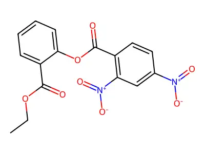 (2-Ethoxycarbonylphenyl) 2,4-dinitrobenzoate structure
