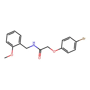 2-(4-bromophenoxy)-N-(2-methoxybenzyl)acetamide structure