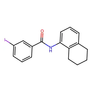 3-iodo-N-(5,6,7,8-tetrahydronaphthalen-1-yl)benzamide structure